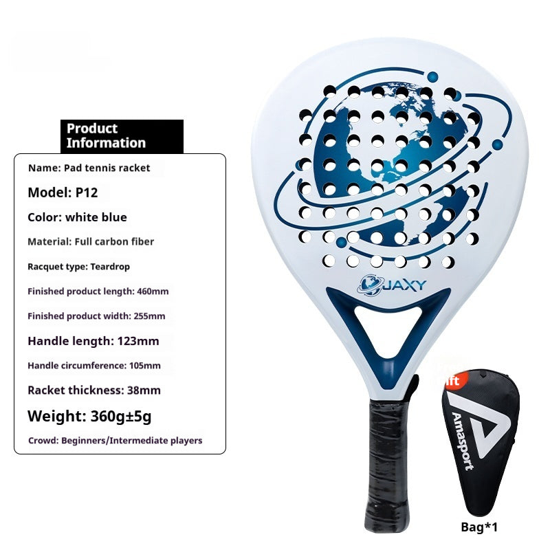 Padel Starter Kit, Teardrop, white and blue